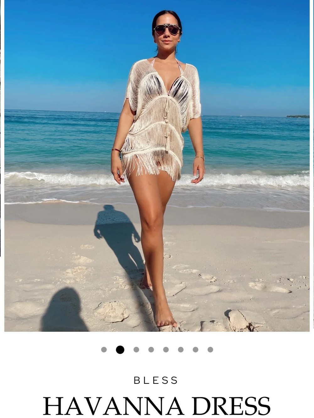 Havanna Fringe Beach Cover-Up in Ivory